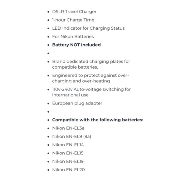 Nikon DSLR Travel Charger - Picture 6 of 6